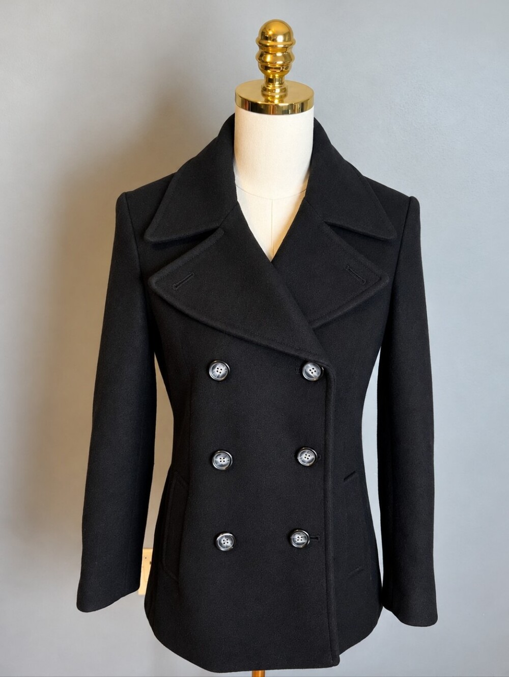 Old Navy Black Double Breasted Peacoat Jacket XS